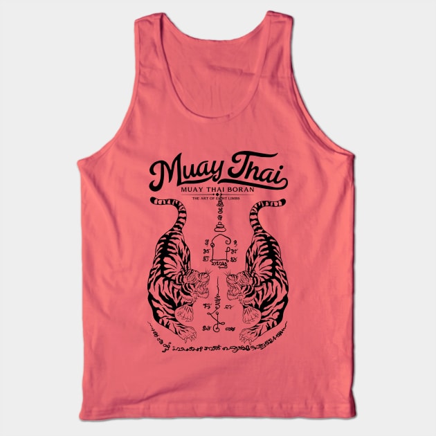 Sak Yant Muay Thai Tiger Tank Top by KewaleeTee